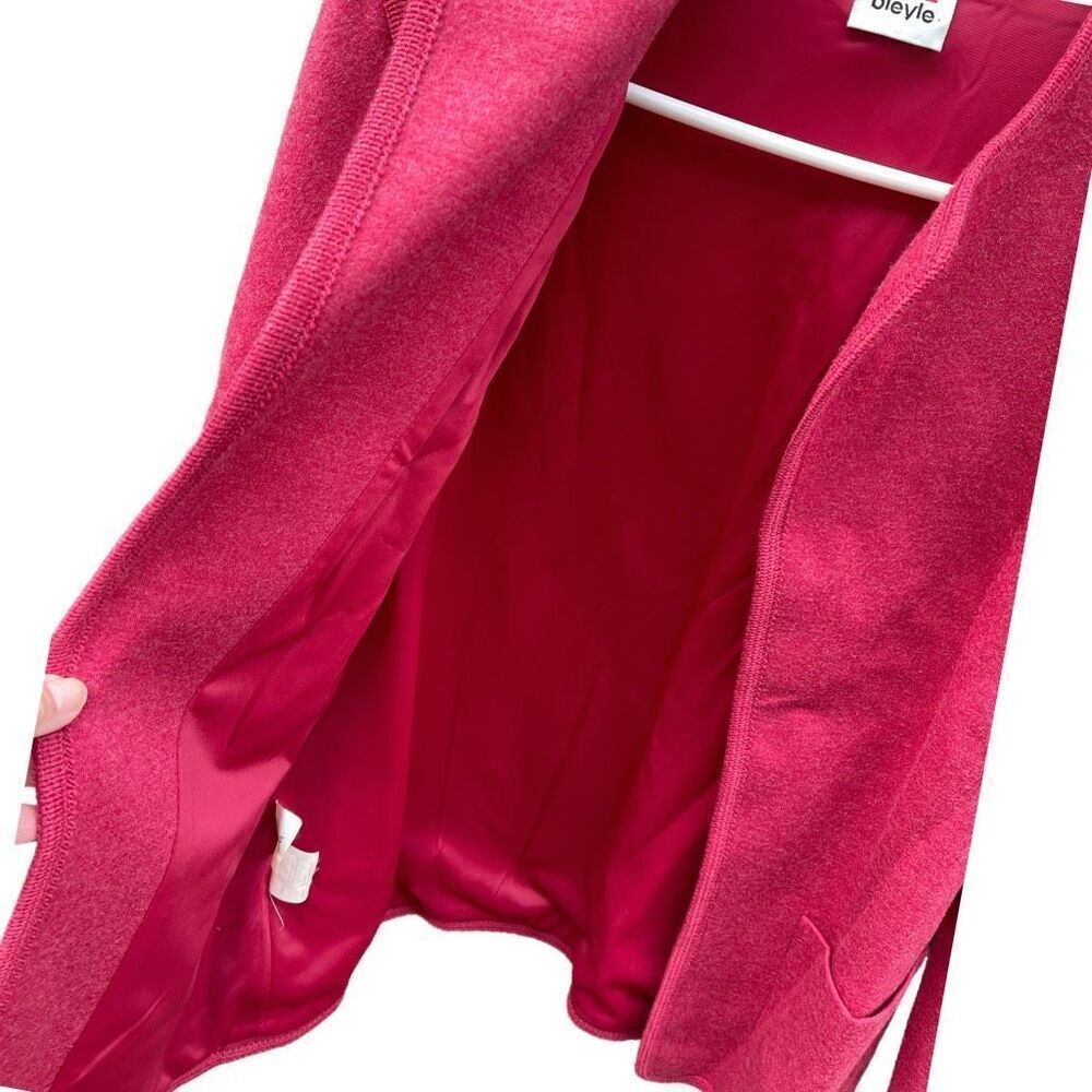 Vintage Bleyle size 14 wool dusty rose open blazer jacket . - Picture 3 of 6